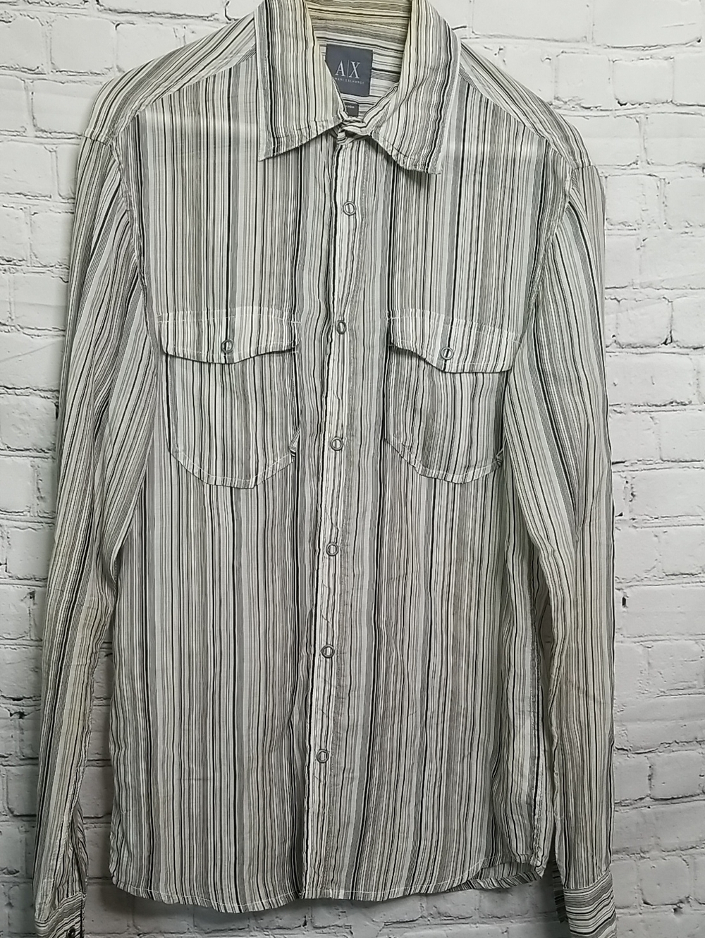 Armani Exchange womens top size Small w/ snap closures EUC